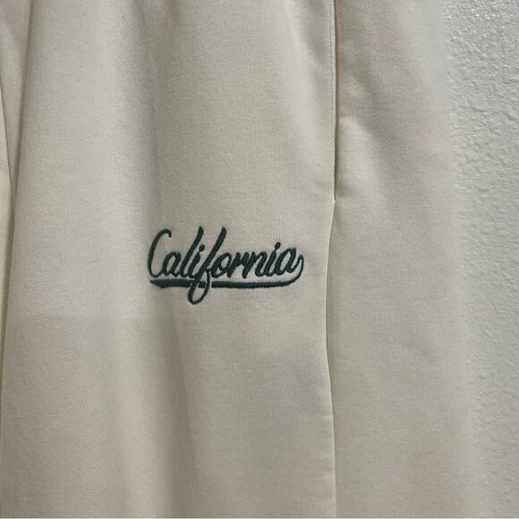 Zara White Straight Leg High Waist California Jogger Trousers Sz L NWOT - Picture 5 of 16